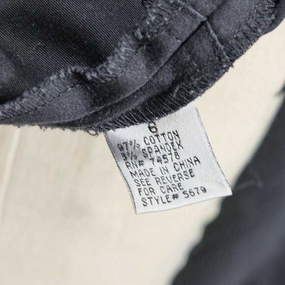 Cache Black Cotton/Spandex Pencil Skirt w Lace Trim - Size 6/8 - Picture 6 of 7